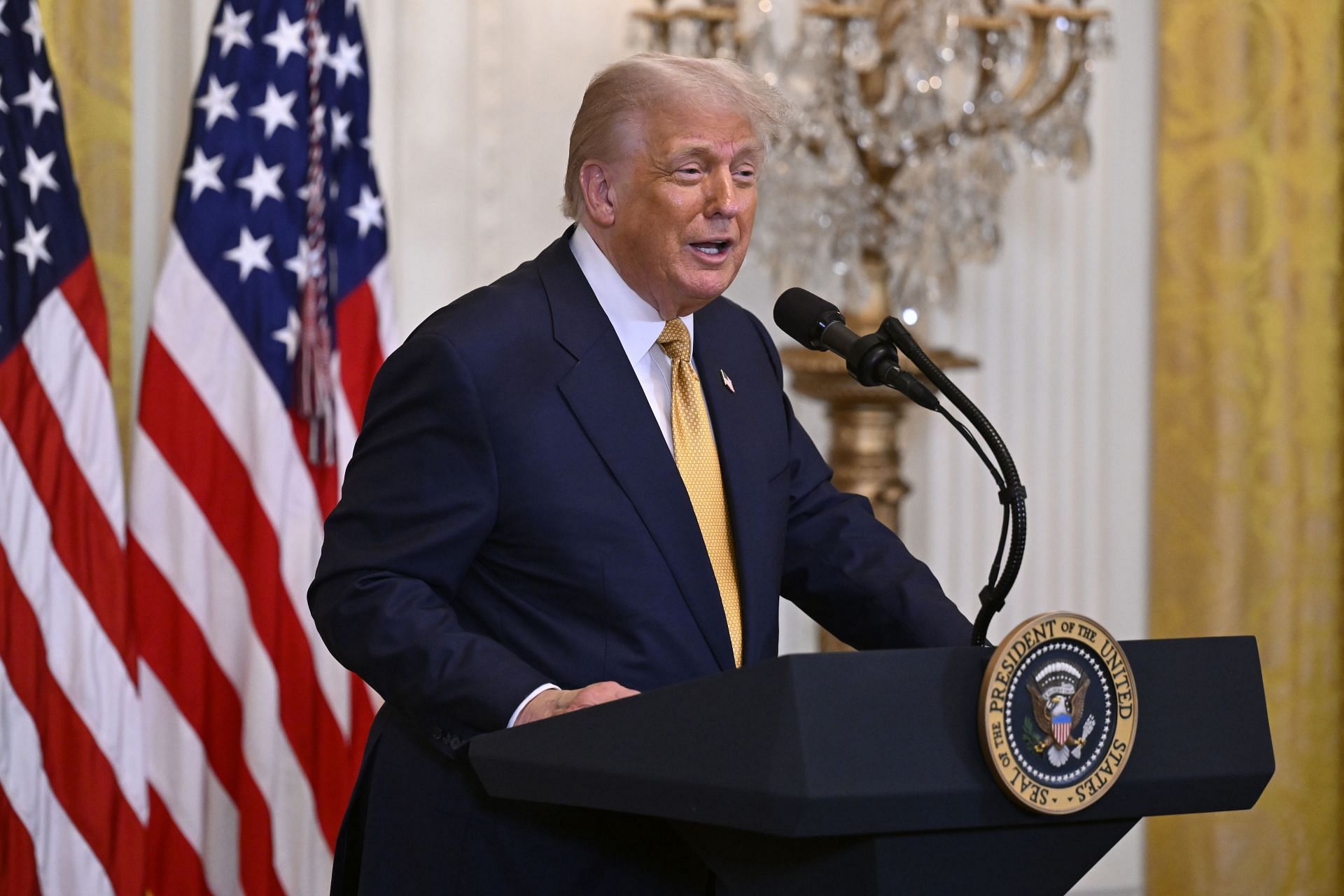 WASHINGTON, DC - JULY 22: President Donald Trump gives a speech - Source: Getty