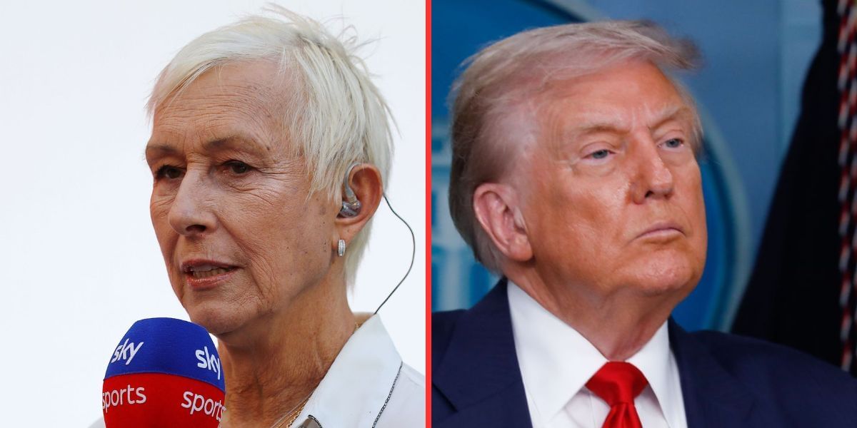 Martina Navratilova (left), Donald Trump (right), Sources: Getty