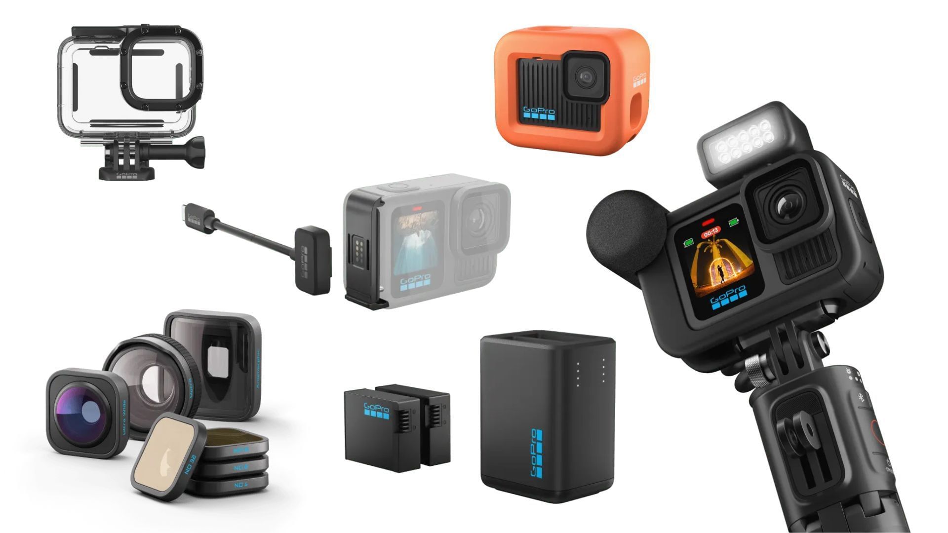 Accessories of the Hero 13 Black (Image via GoPro)