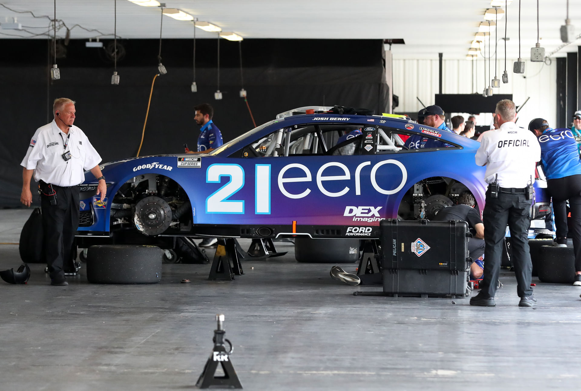 The car of NASCAR Cup Series driver Josh Berry (21) at Pocono Raceway. Source: Imagn