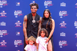 Ronald Acuna Jr.'s wife Maria turns up glamor in sleek black halter neck mini dress to celebrate night out with her best friend Valeria Rojas
