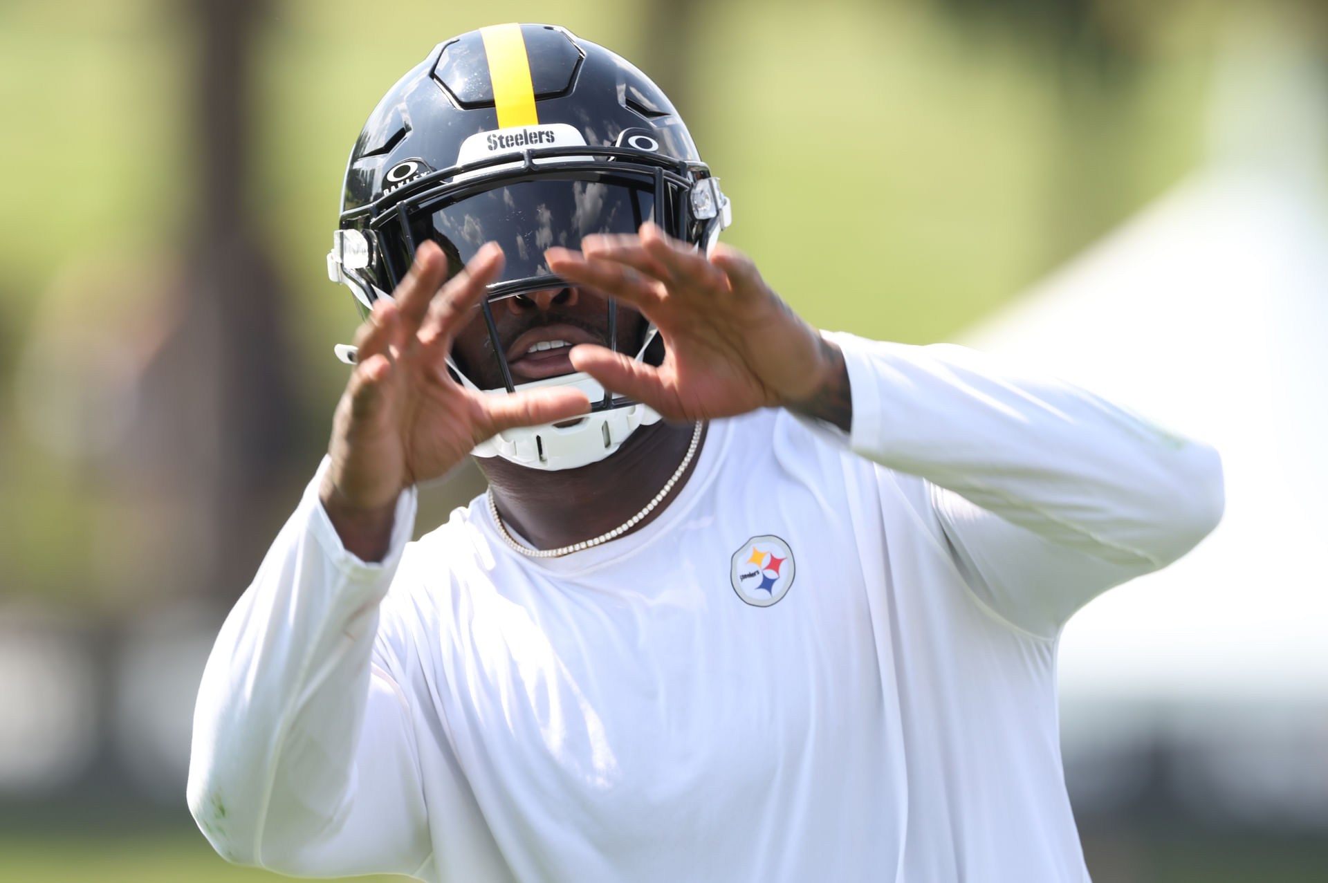 NFL: Pittsburgh &lt;a href=&#039;https://www.sportskeeda.com/nfl/pittsburgh-steelers&#039; target=&#039;_blank&#039; rel=&#039;noopener noreferrer&#039;&gt;Steelers&lt;/a&gt; Training Camp - Source: Imagn