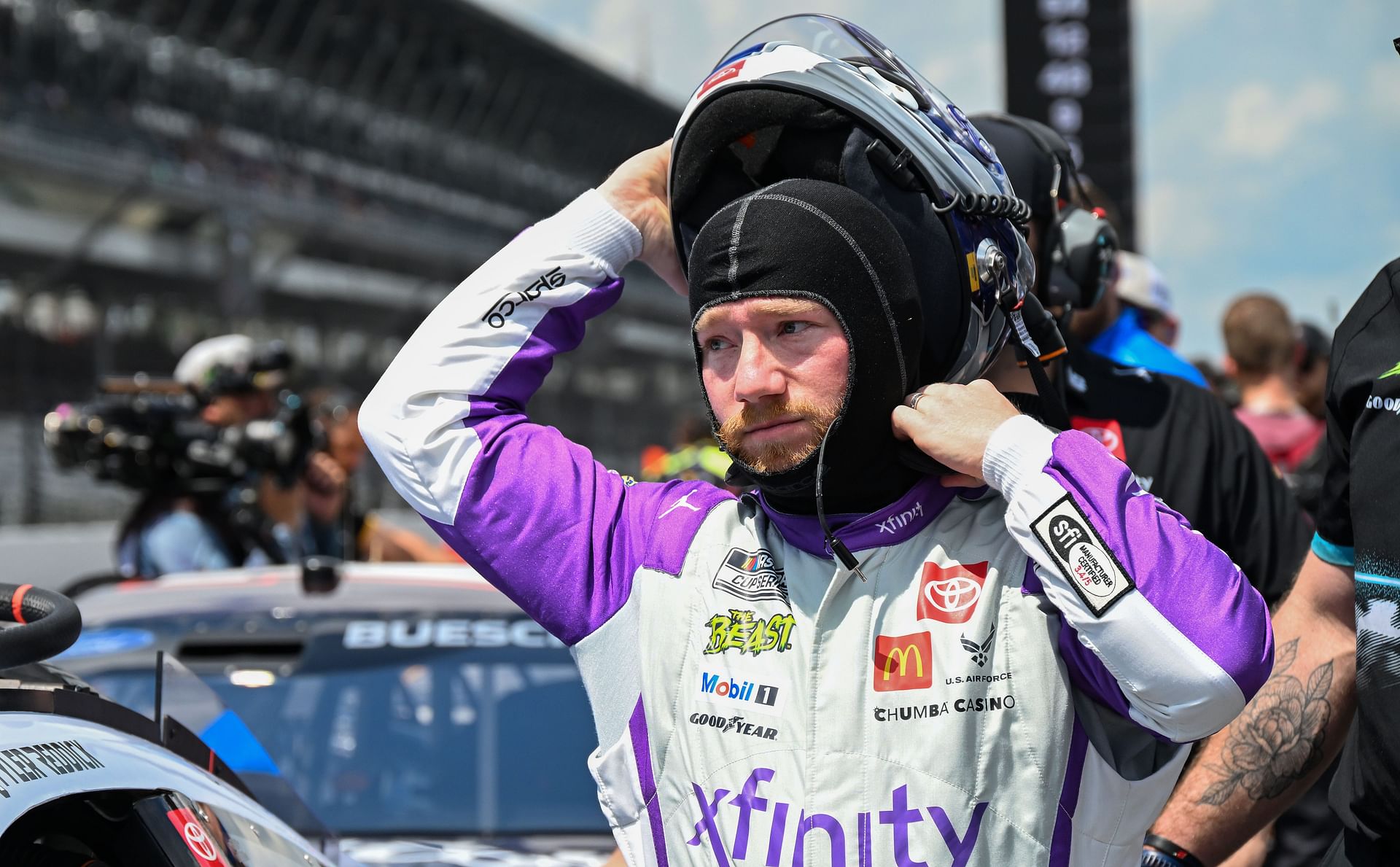 WATCH: Michael Jordan’s NASCAR driver avoids massive wreck at Iowa