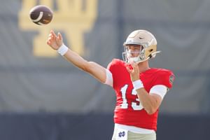 "The way he leads is second to none": Notre Dame QB CJ Carr reflects on lessons from Riley Leonard ahead of 2025 season