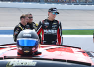 Carson Hocevar (77) waits for the start of the Iowa Corn 350 at the Iowa Speedway. - Source: Imagn