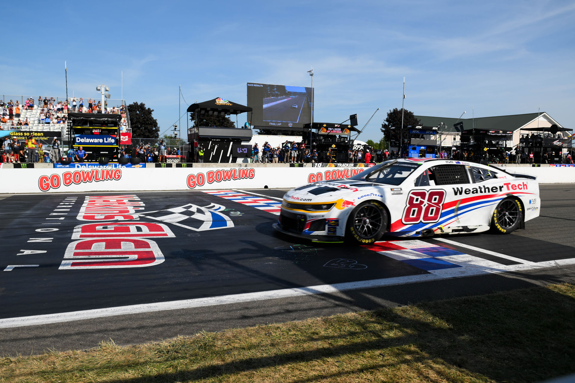 Shane van Gisbergen driving the #88 Chevrolet Camaro at Watkins Glen International - Source: Imagn