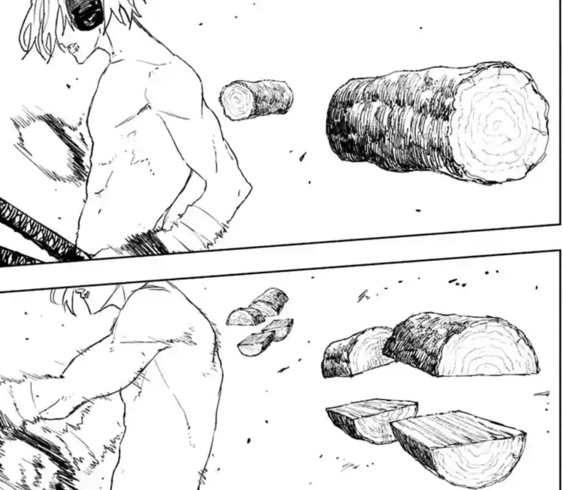 Misaka&#039;s brother Natsuki trains (Image via Shueisha)