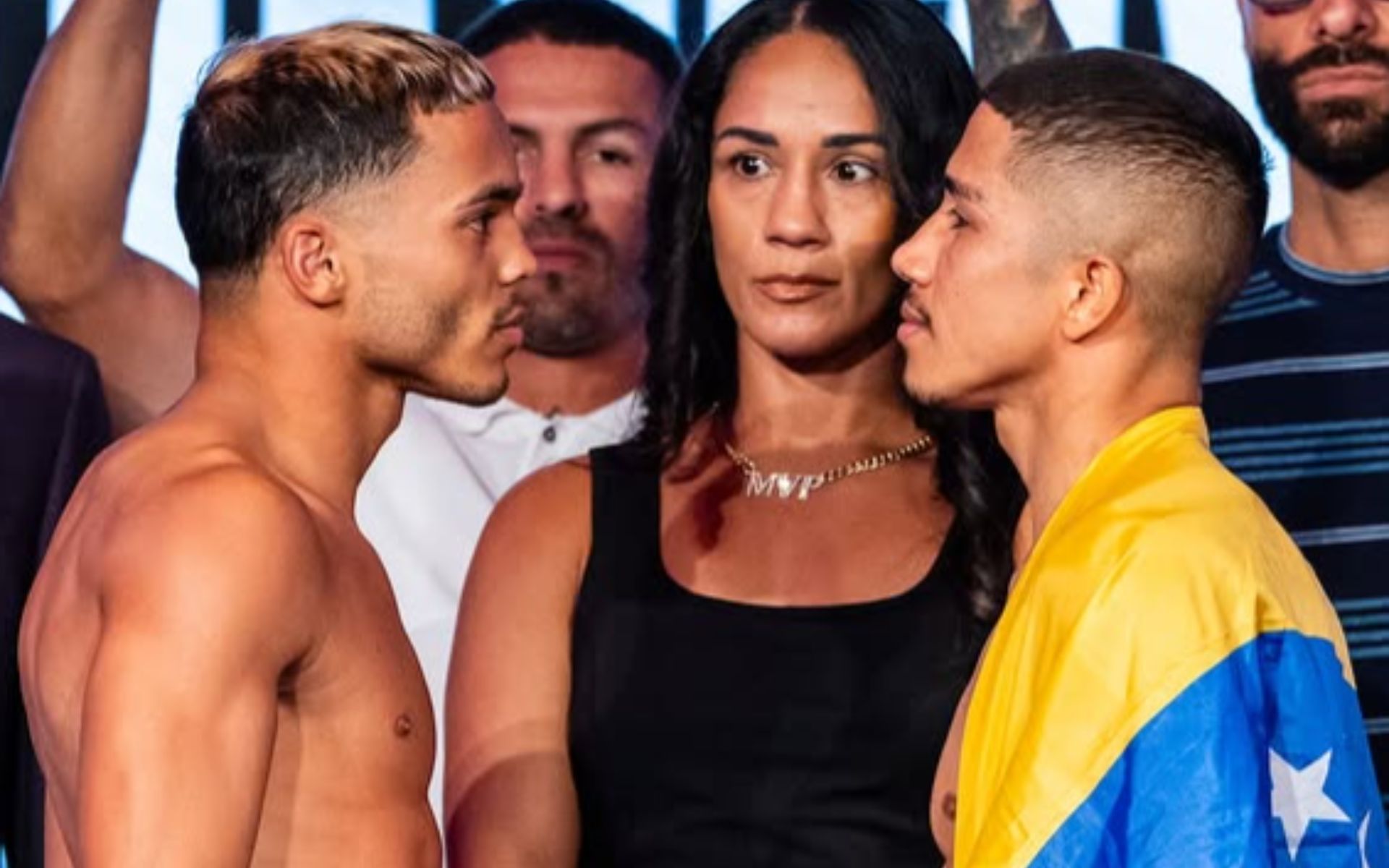 Yankiel Rivera (left) faced Angelino Cordova (right) in the main event. [Image courtesy: @mostvaluablepromotions on Instagram]