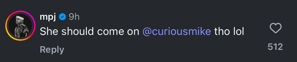 Porter Jr. invited Sophie Rain on his Curious Mike podcast - Image via Instagram/@complexsports