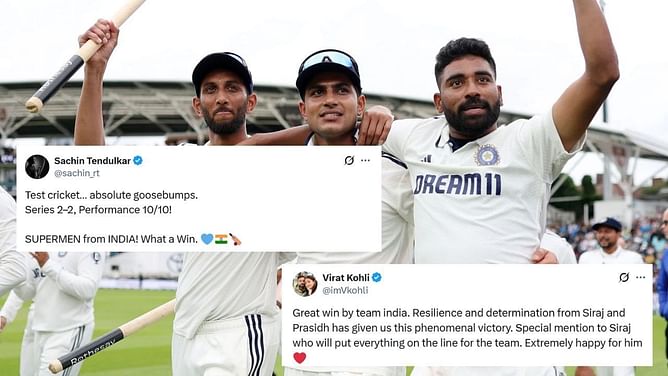 IND vs ENG: ओवल में भारत की जीत से खुश हुए विराट कोहली, सचिन तेंदुलकर ने भी किया रिएक्ट; जानें किसने क्या कहा