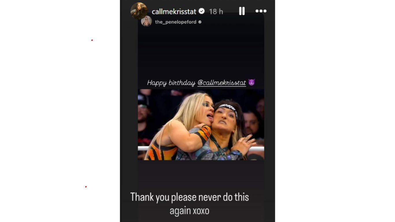 Statlander&#039;s reshare of Ford&#039;s story [Source: Screengrab from Kris&#039; Instagram stories]