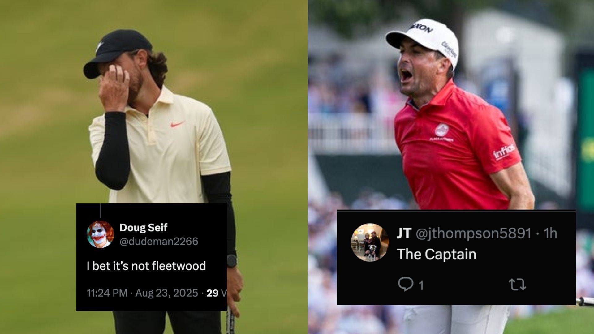 Tommy Fleetwood and Keegan Bradley (Image via Imagn)