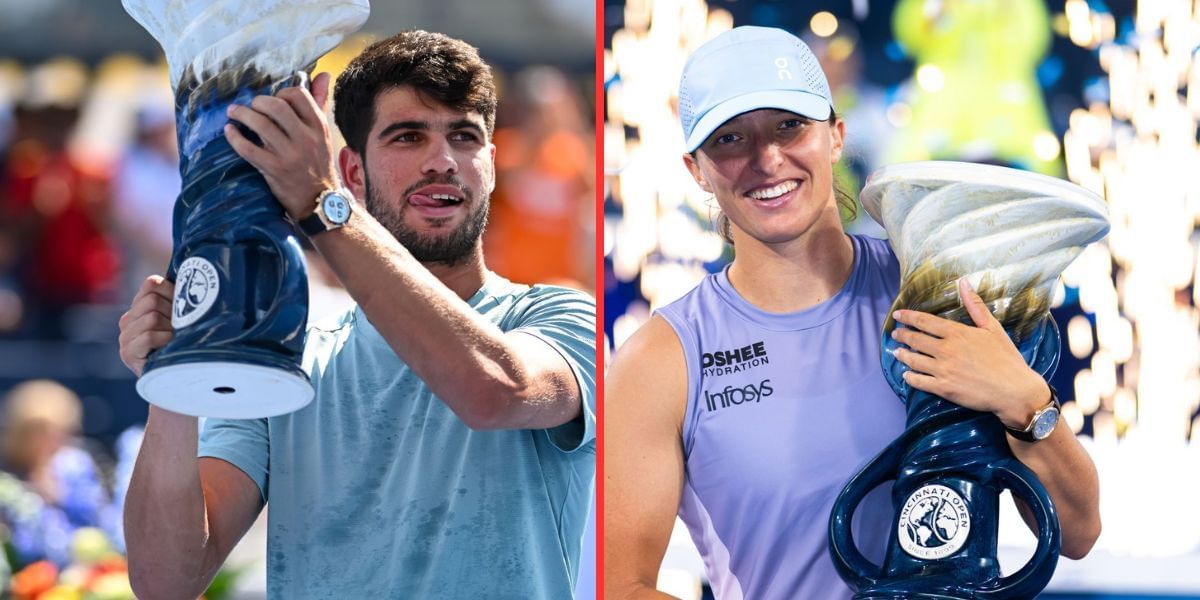 Carlos Alcaraz (left), Iga Swiatek (right), Sources: Getty
