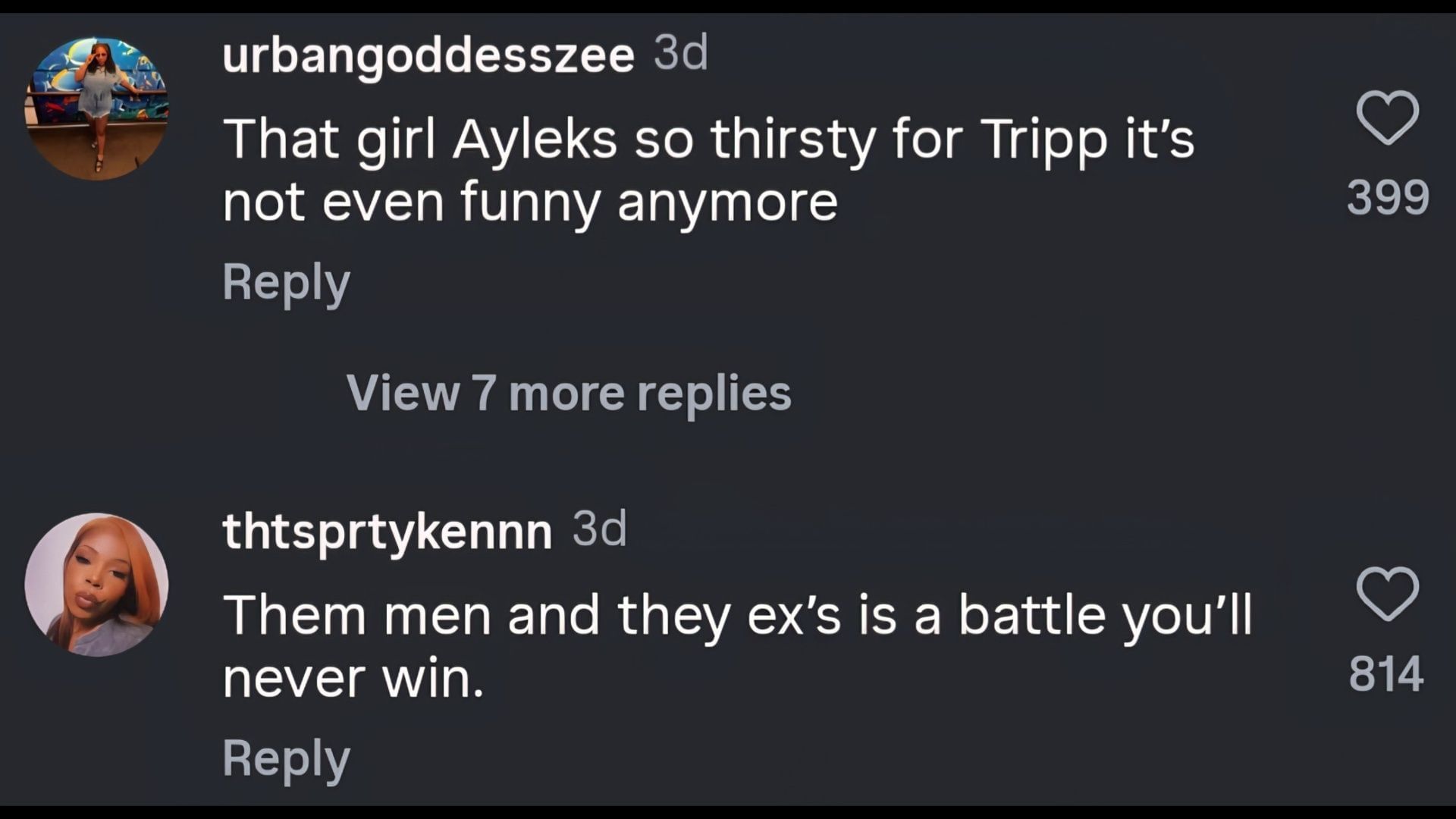 Internet reacts to Ayleks and Trippie&#039;s NYC reunion. (Image via Instagram/The Shade Room Teens)