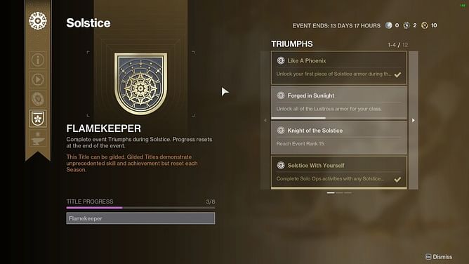 Destiny 2 Flamekeeper Solstice 2025 seal guide: Normal and gilding challenges