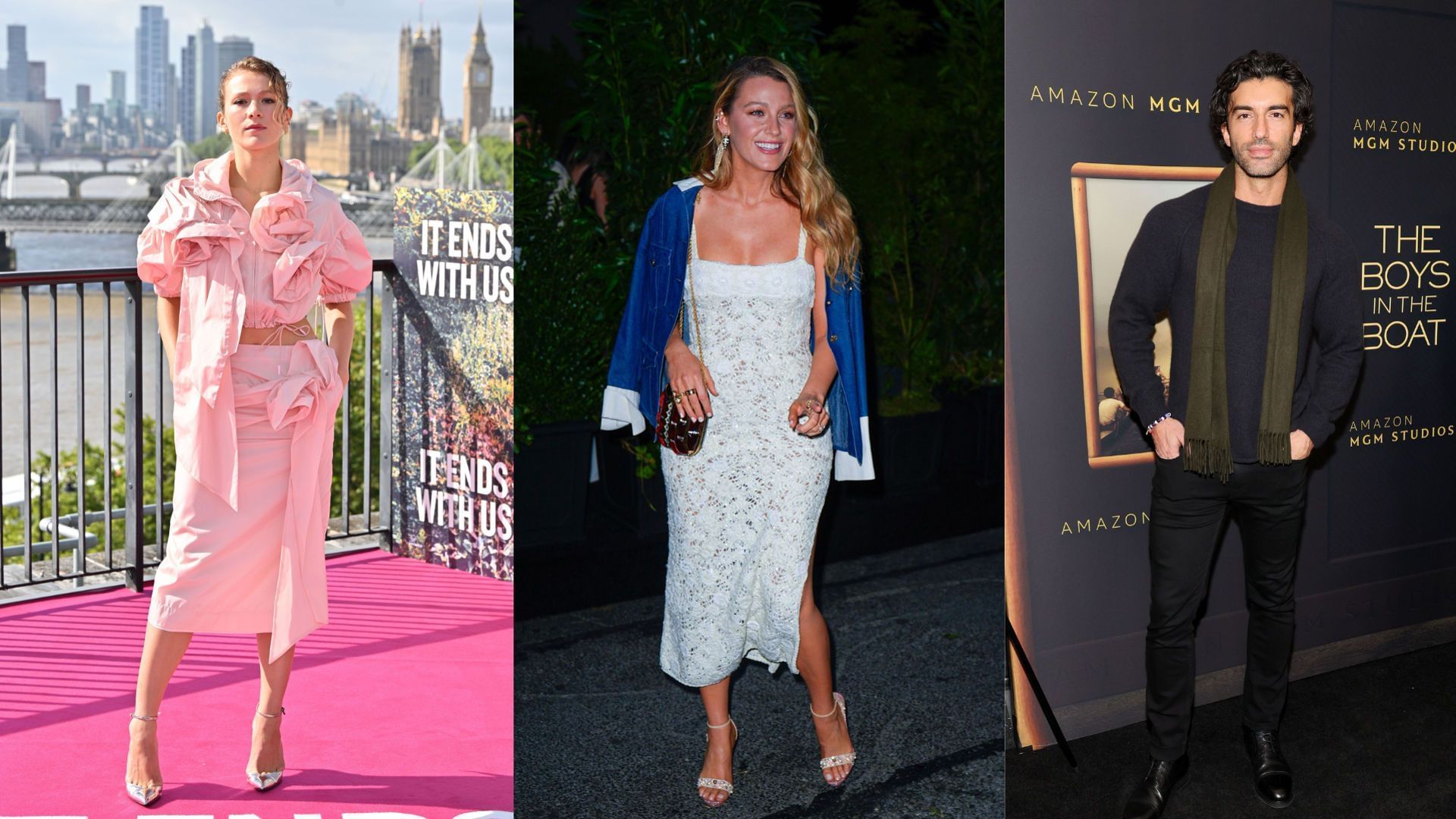 Isabela Ferrer, Blake Lively, and Justin Baldoni (Image via Getty)