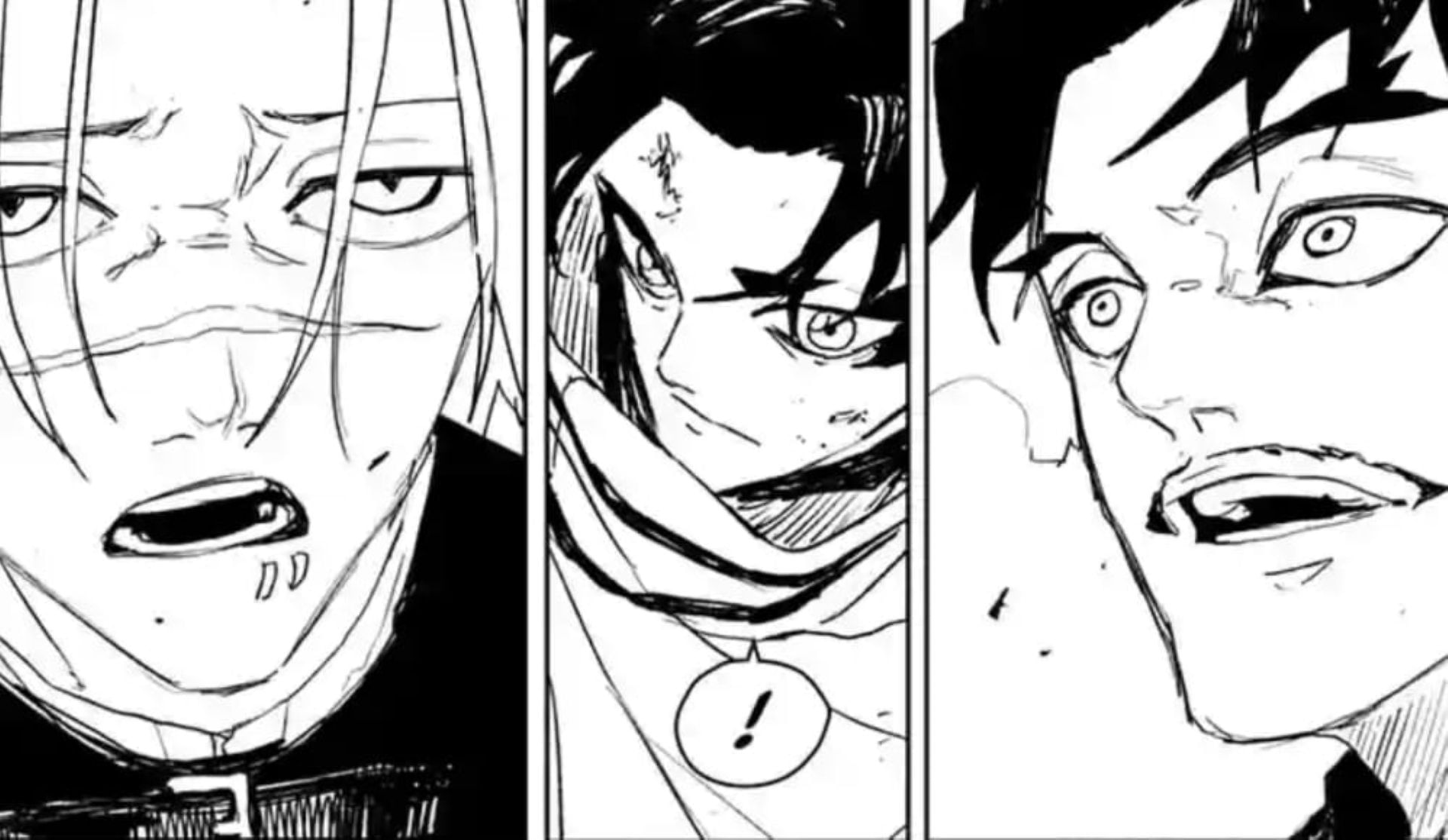 Natsuki, Uruha, and Hokuto in Kagurabachi chapter 91 (Image via Shueisha)