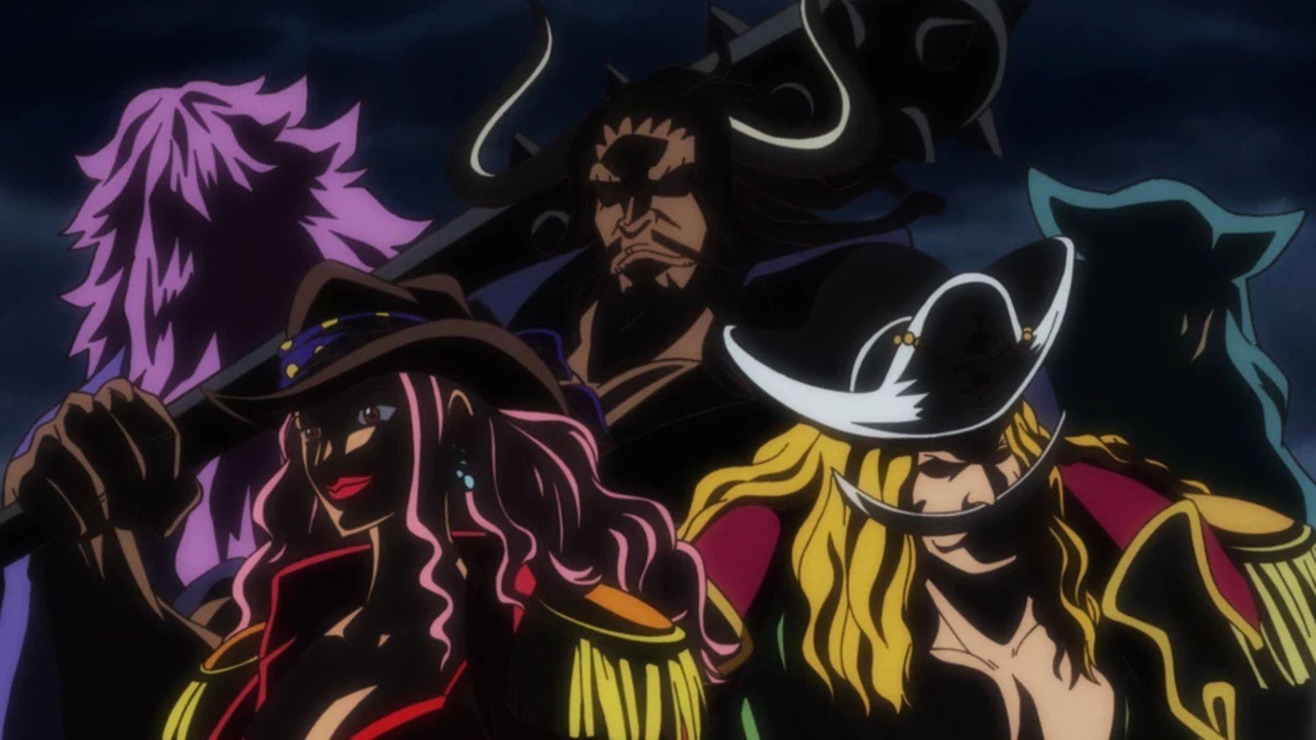 The Rocks Pirates as seen in the anime (Image via Toei Animation)