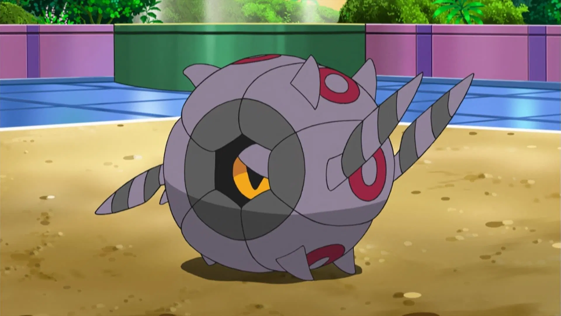Whirlipede as seen in the anime (Image via The Pokemon Company)