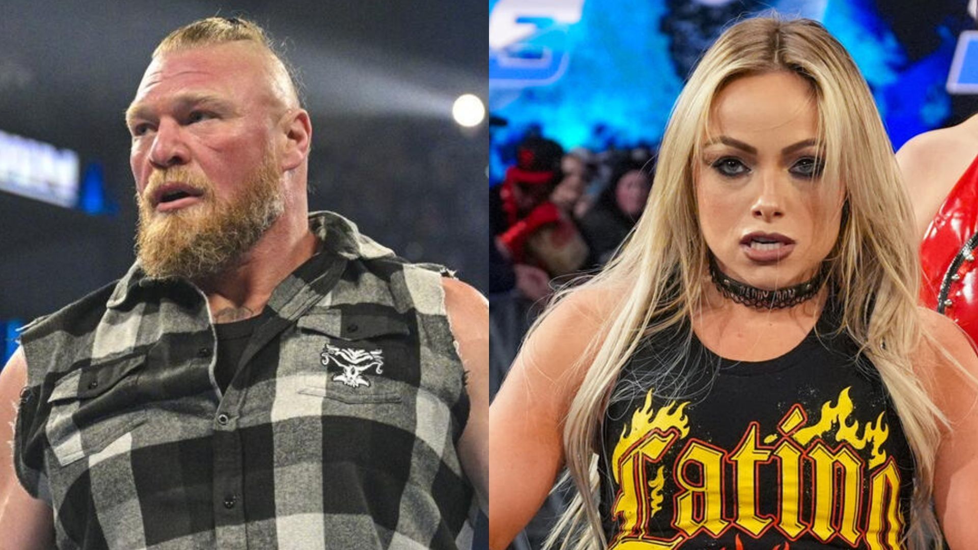 Brock Lesnar and Liv Morgan! [Images from WWE.com]