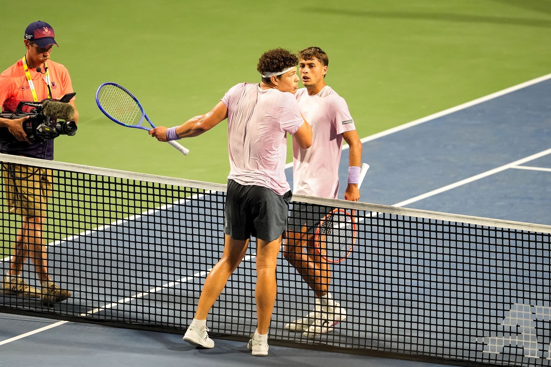 Ben Shelton and Flavio Cobolli after their 4th-round clash in Montreal