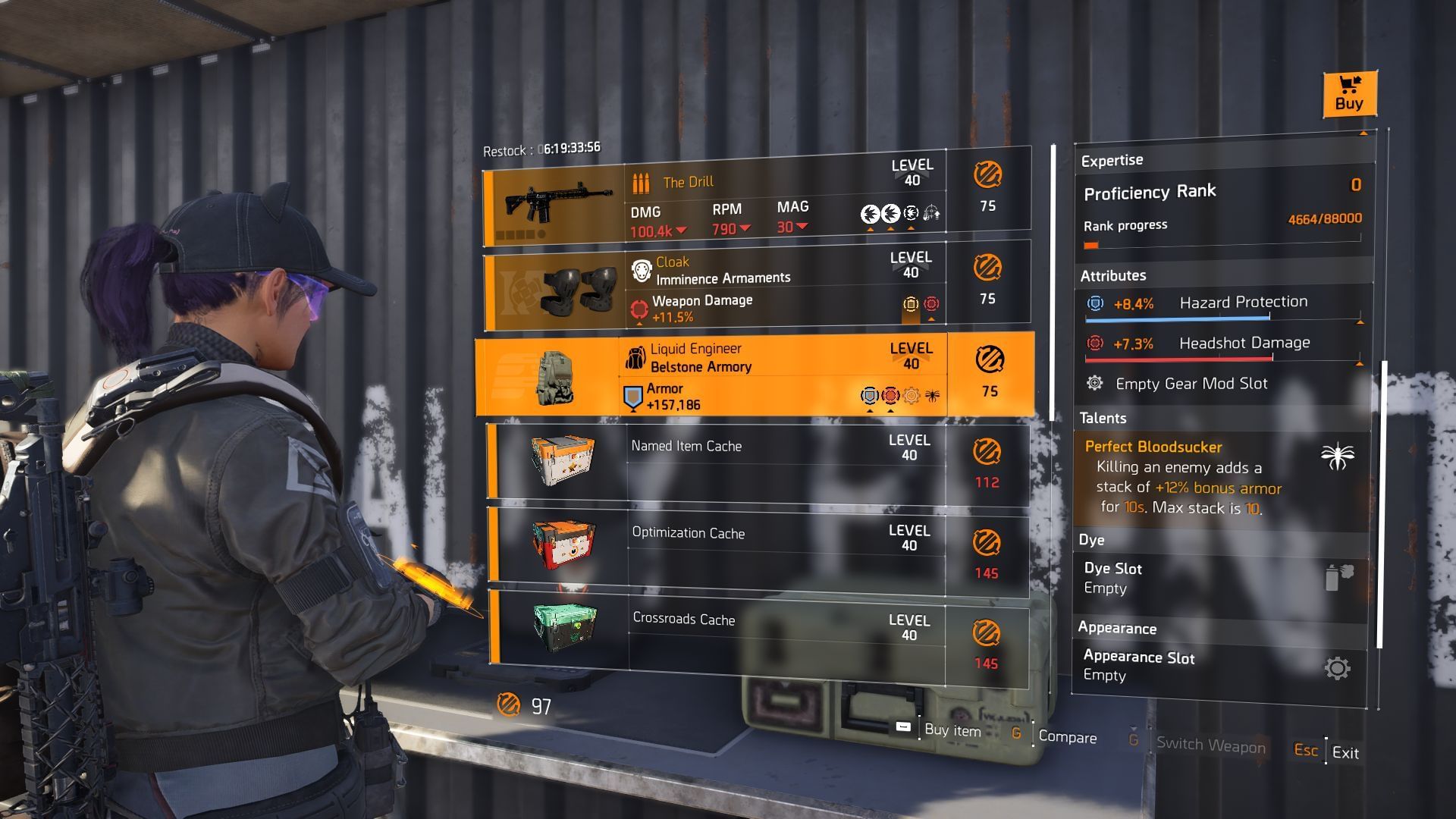 The Division 2 vendor for the Countdown game mode near the Helipad (Image via Sportskeeda Gaming || Ubisoft)