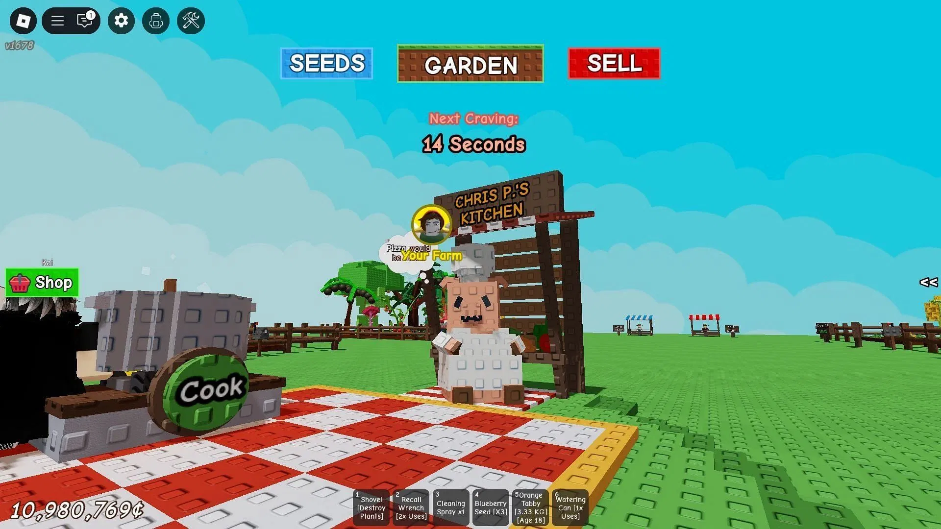 Chris P, the Cooking Event NPC (Image via Roblox)