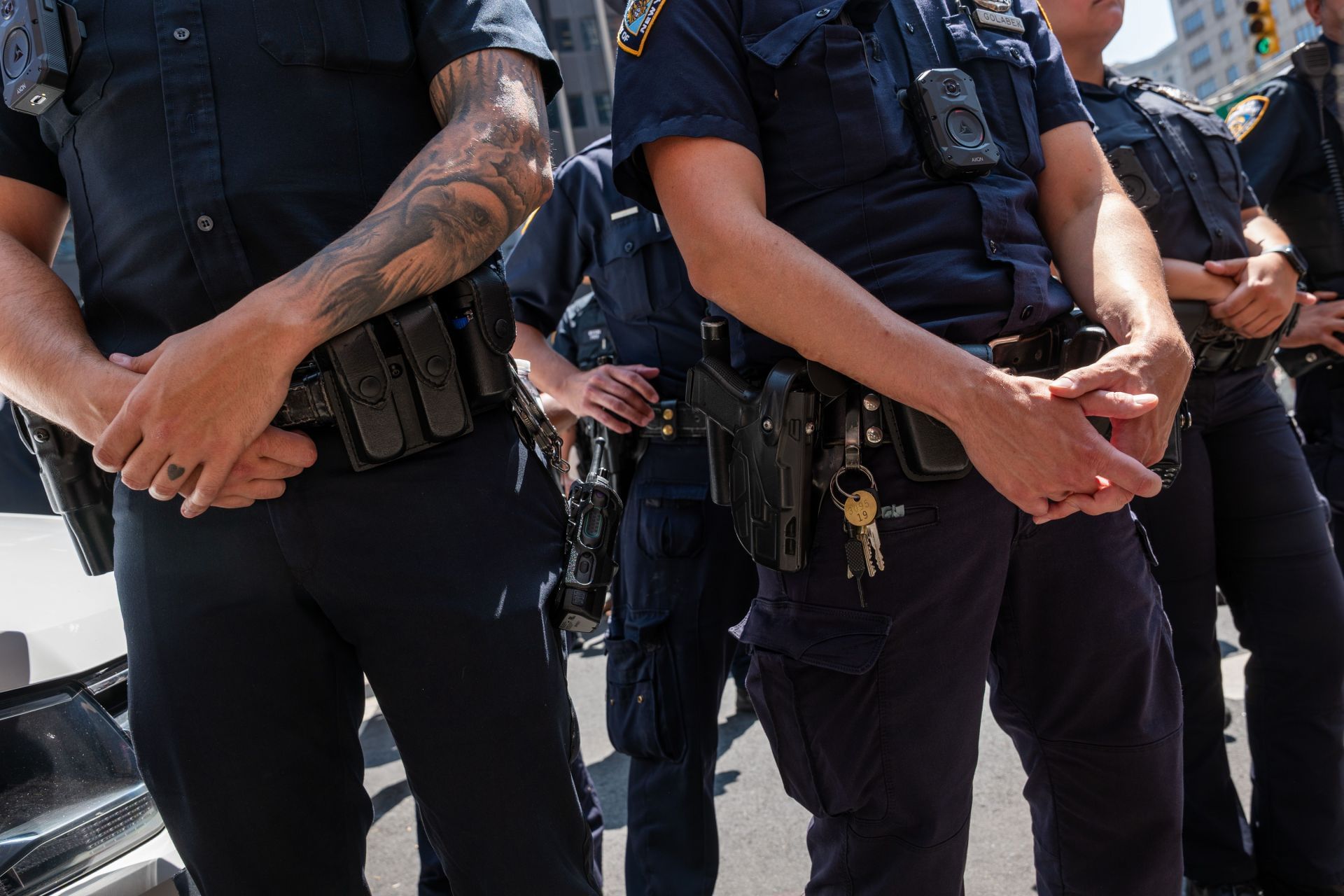 Activists Protest Against ICE Detention Centers Outside New York Immigration Court - Source: Getty
