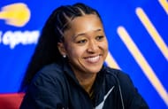 Naomi Osaka during a press conference at the 2025 US Open (Source: Getty)
