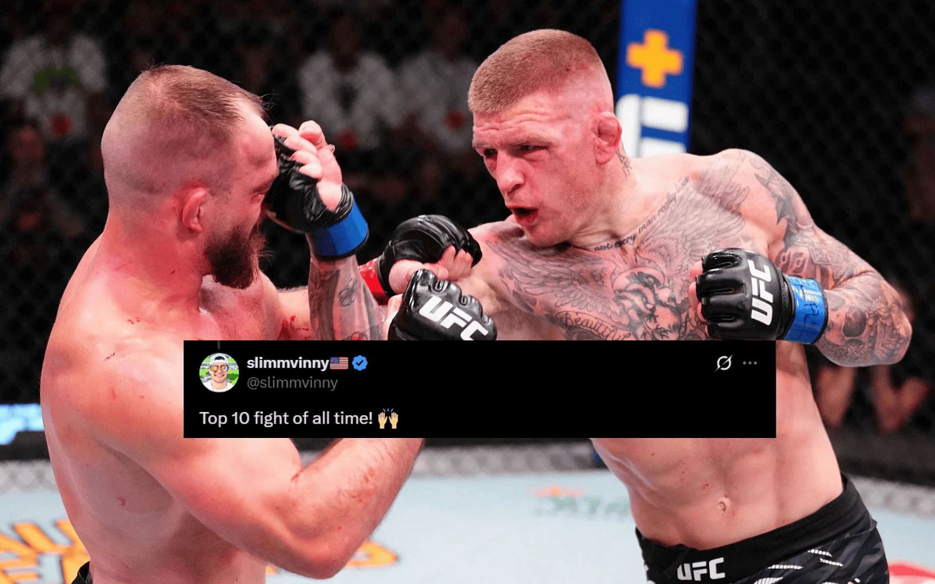 Fans react to Mateusz Rebecki vs. Chris Duncan fight at UFC Vegas 108. [Image courtesy: Getty]