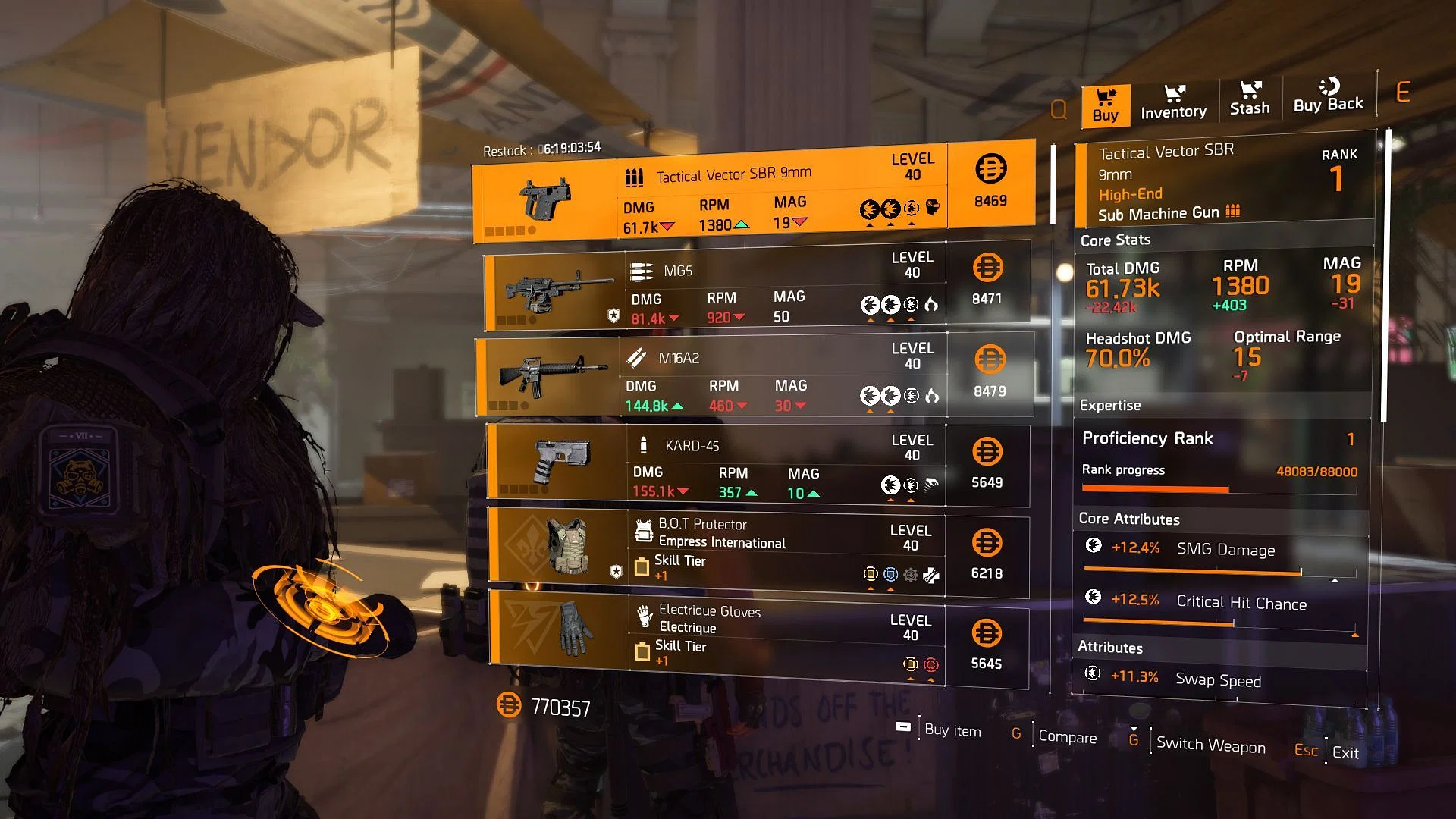 The Division 2 vendor at Haven Public Exchange (Image via Sportskeeda Gaming || Ubisoft)