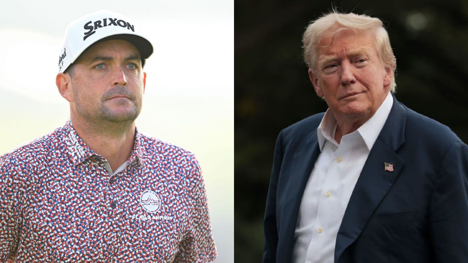 Keegan Bradley (on the left) and US President Donald Trump (on right) / Source: Getty Images