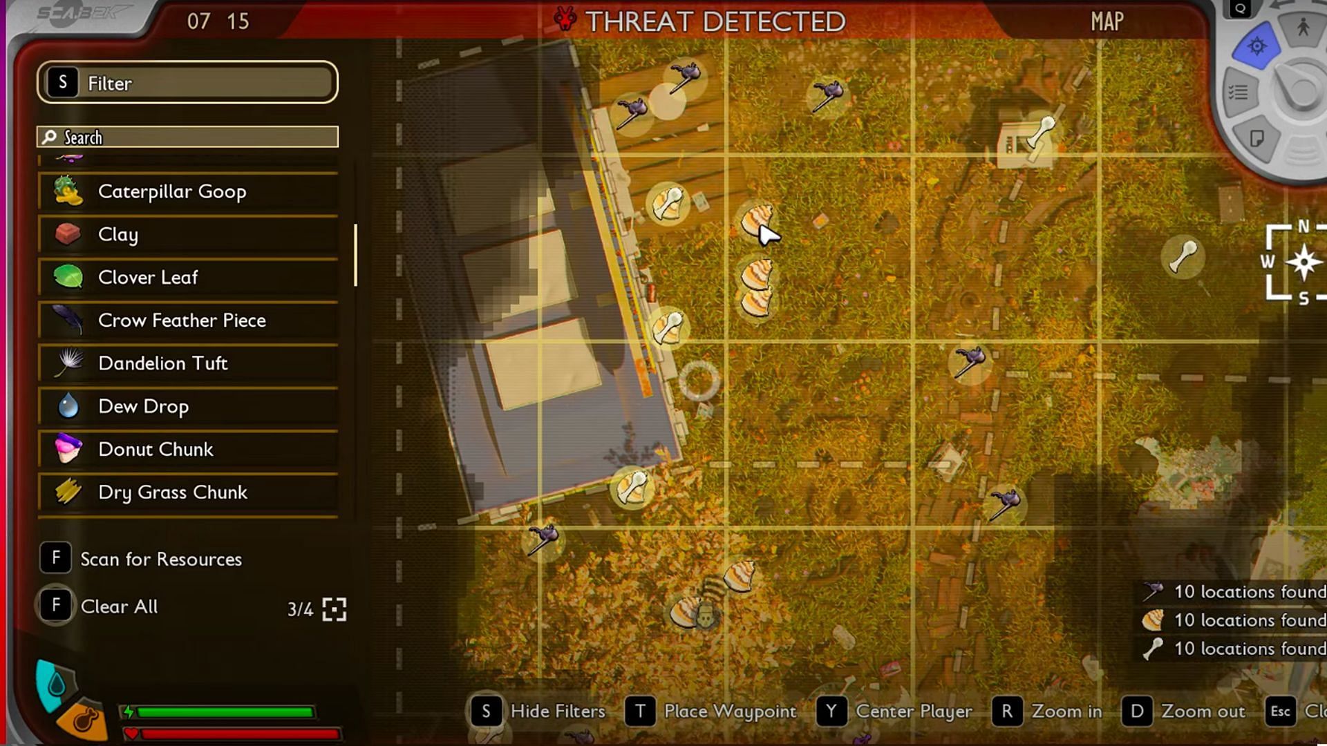 Look for the shell icon on the map to find Garden Snails (Image via Xbox Game Studios || YouTube/Quick Tips)