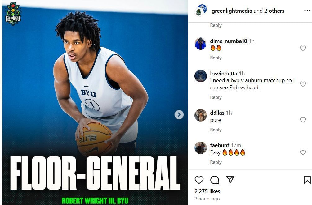 Fans react to Robert Wright III&#039;s workout clip on IG. Image via @greenlightmedia