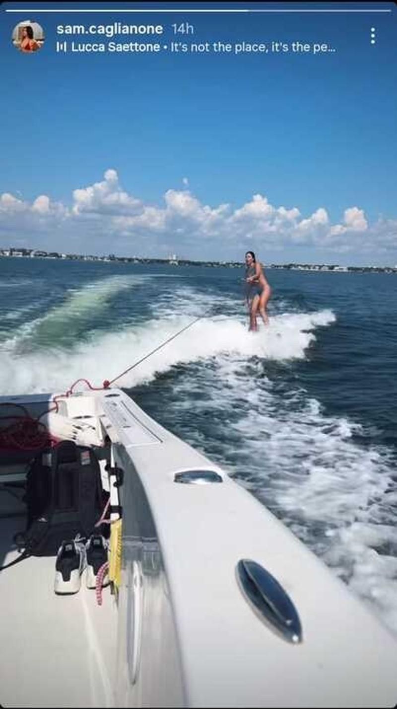Jac Caglianone&#039;s sister Samantha,posted a surfing clip on her social media platform.(Via Instagram)