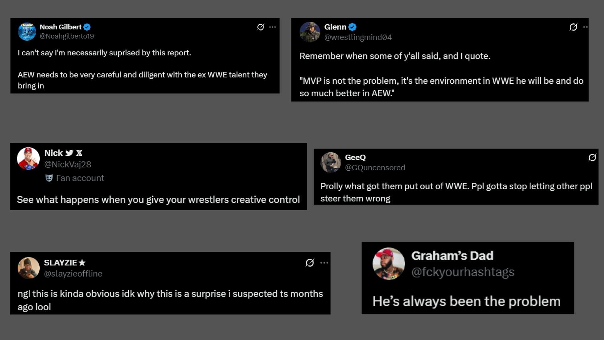 AEW fans had their say on a recent rumor [Credit: Fan reactions on X]