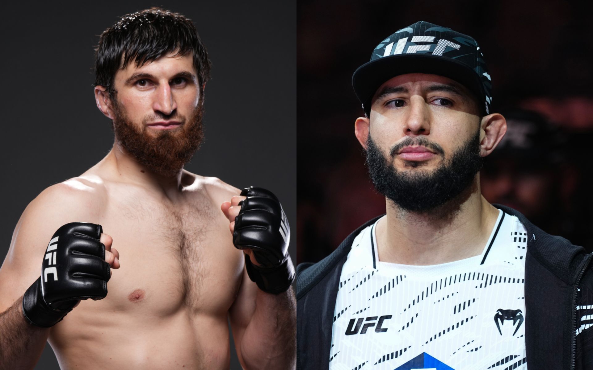 Dominick Reyes (right) previews potential Magomed Ankalaev (left) clash. [Image courtesy: Getty Images]