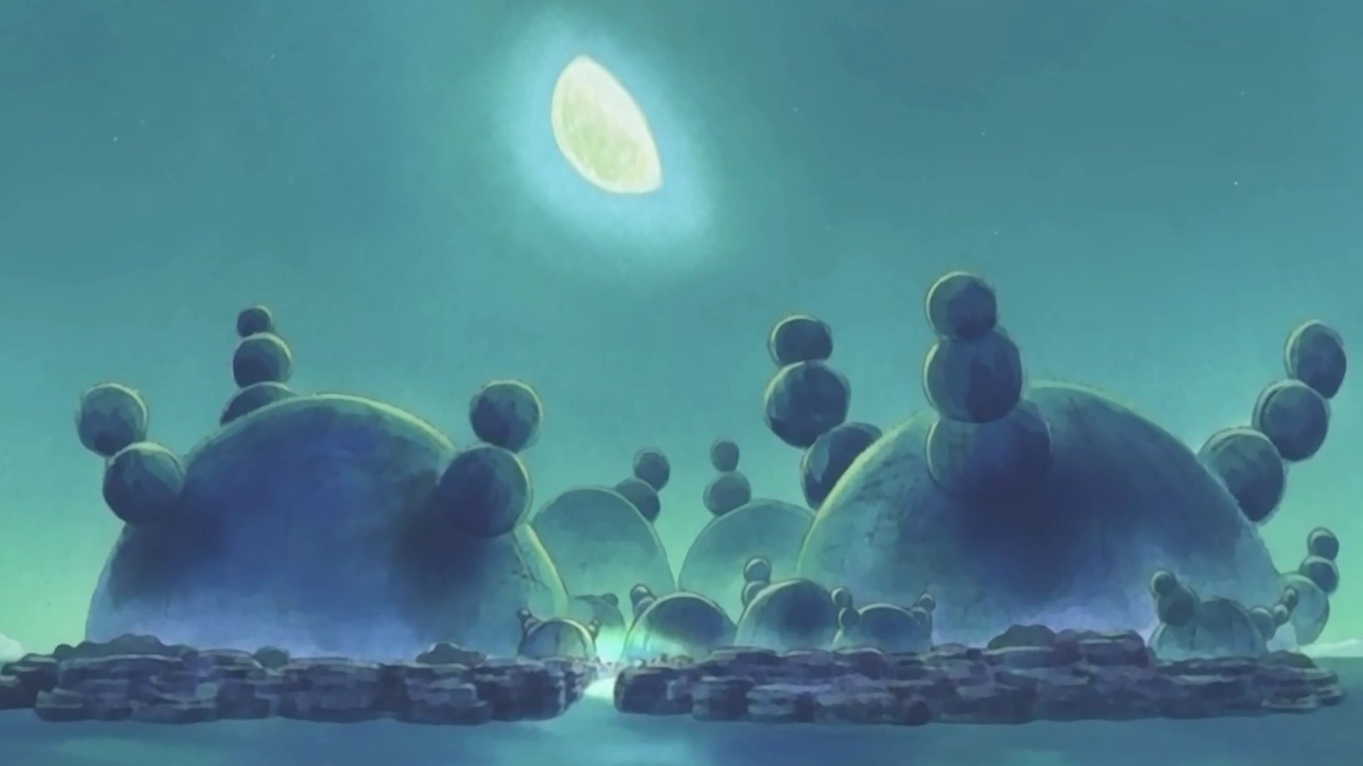 The city of Whisky Peak on Cactus Island in the anime (Image via Toei Animation)