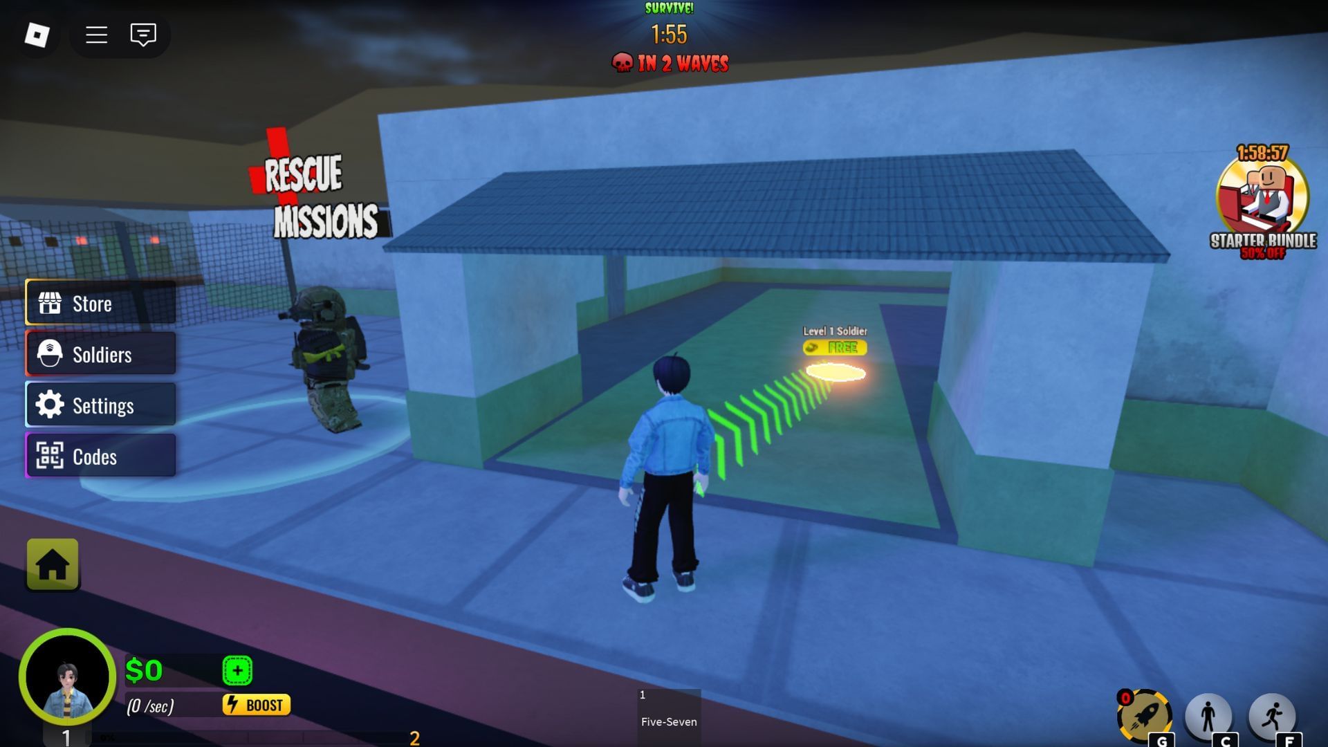 Start building your base (Image via Roblox)