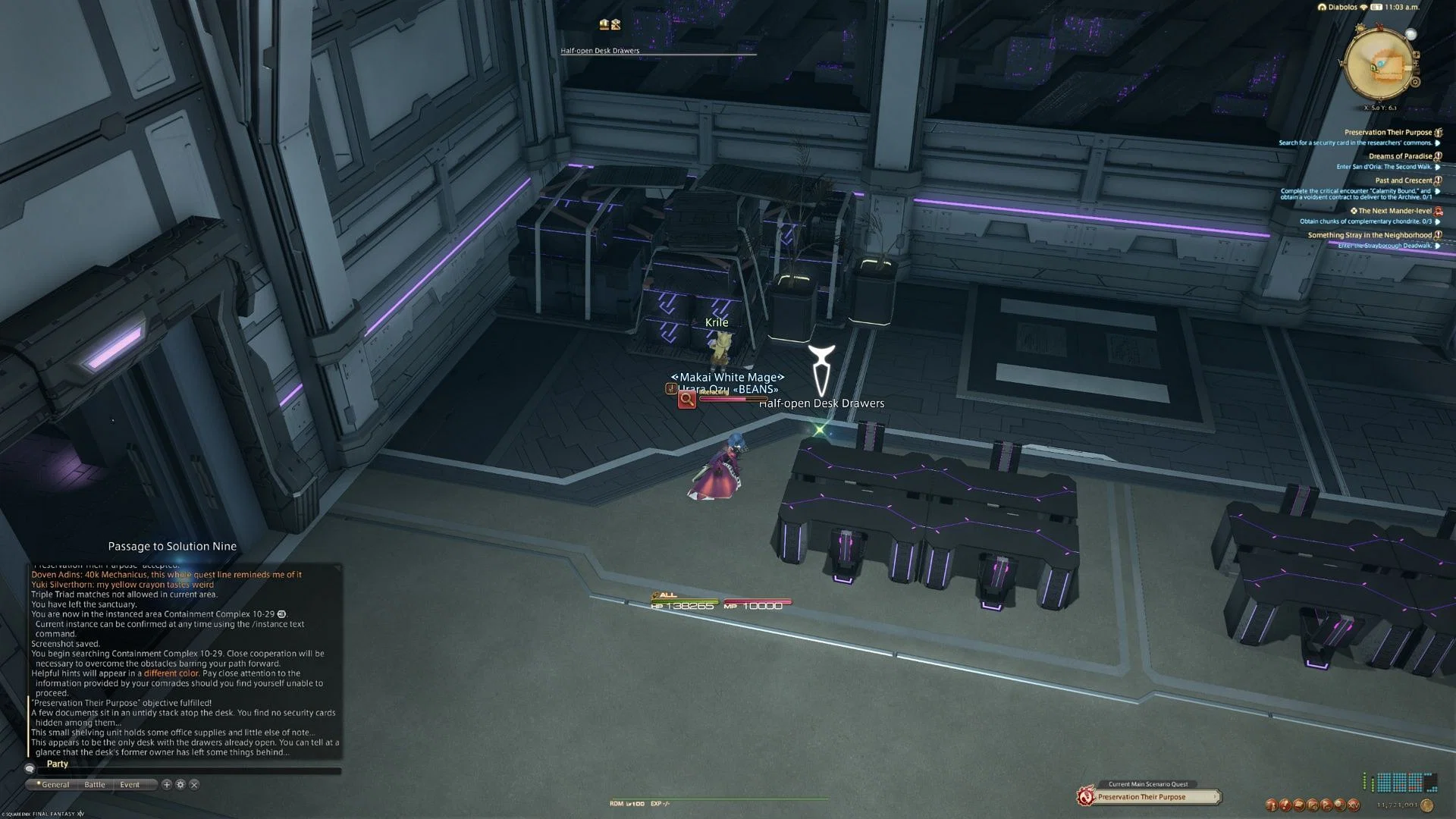 Here&#039;s the first location you need to search: the drawers (Image via Square Enix)