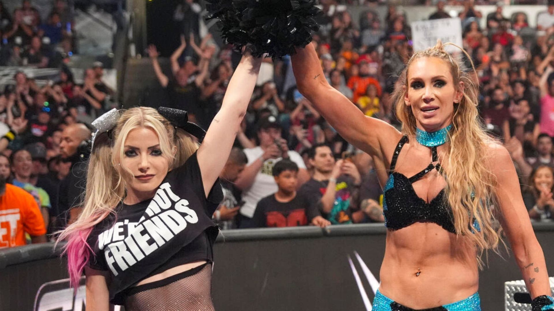 Flair is in a tag team with Alexa Bliss on SmackDown. [Image credit: WWE.com]