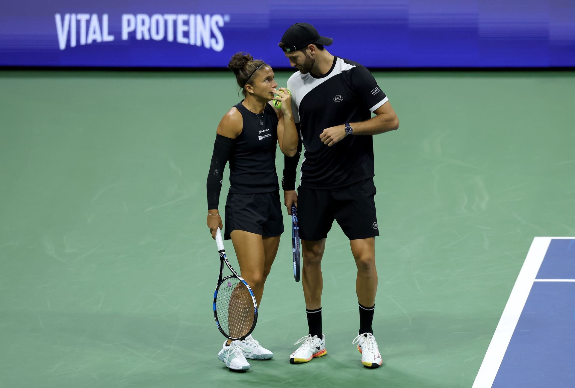Sara Errani and Andrea Vavassori at the US Open 2025. (Photo: Getty)