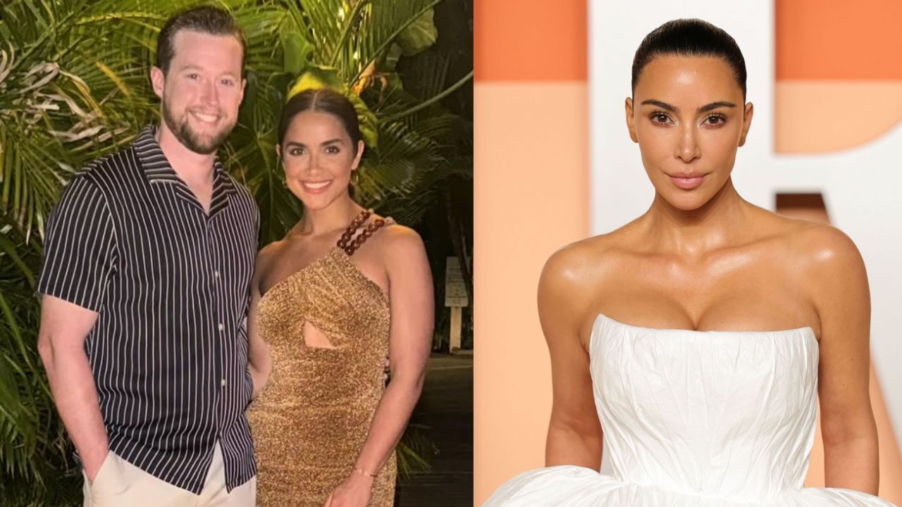 Jake Cronenworth with his wife, Brooke Fletcher (L), Kim Kardashian (R) (Images from - Instagram.com/@brookenfletcher, Getty)