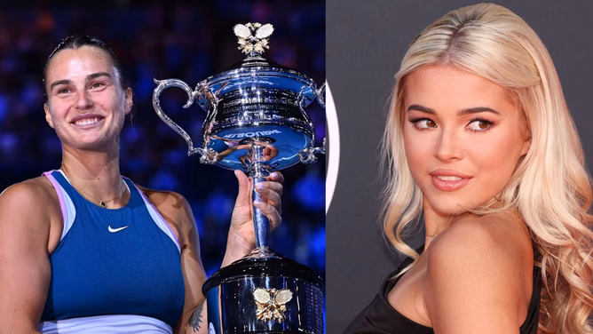 Olivia Dunne drops 3 word reaction as she watches Aryna Sabalenka breeze through 1R at US Open