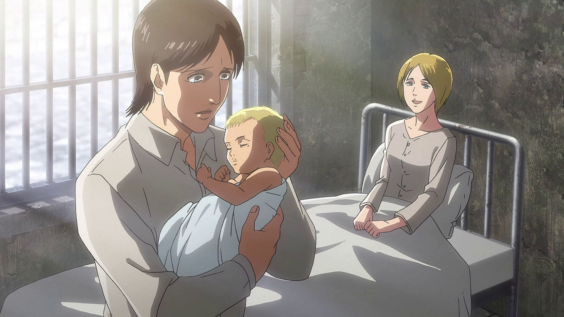 Zeke&#039;s birth as shown in anime (Image via Wit Studio, MAPPA)