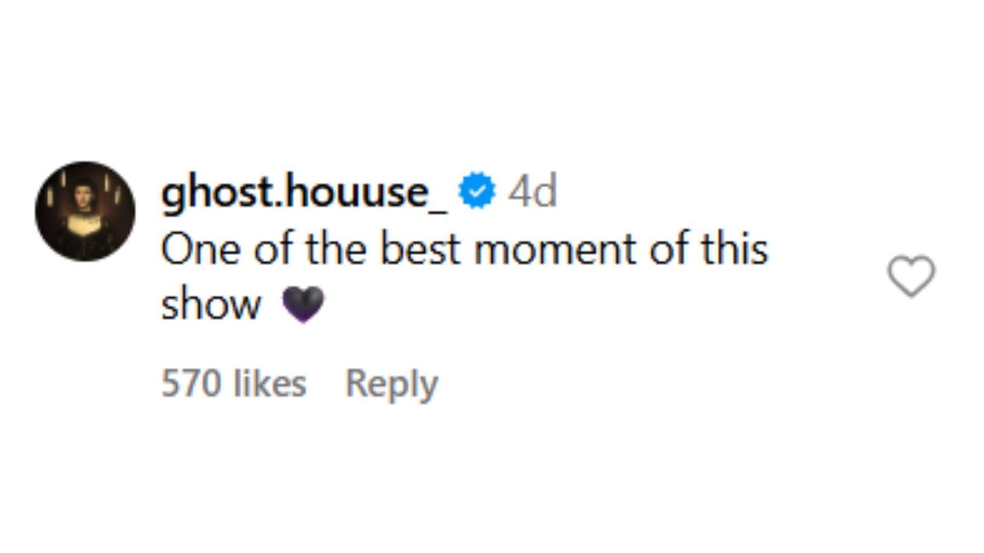 Screenshot of a fan comment (Image via Instagram/netflixgeeked)