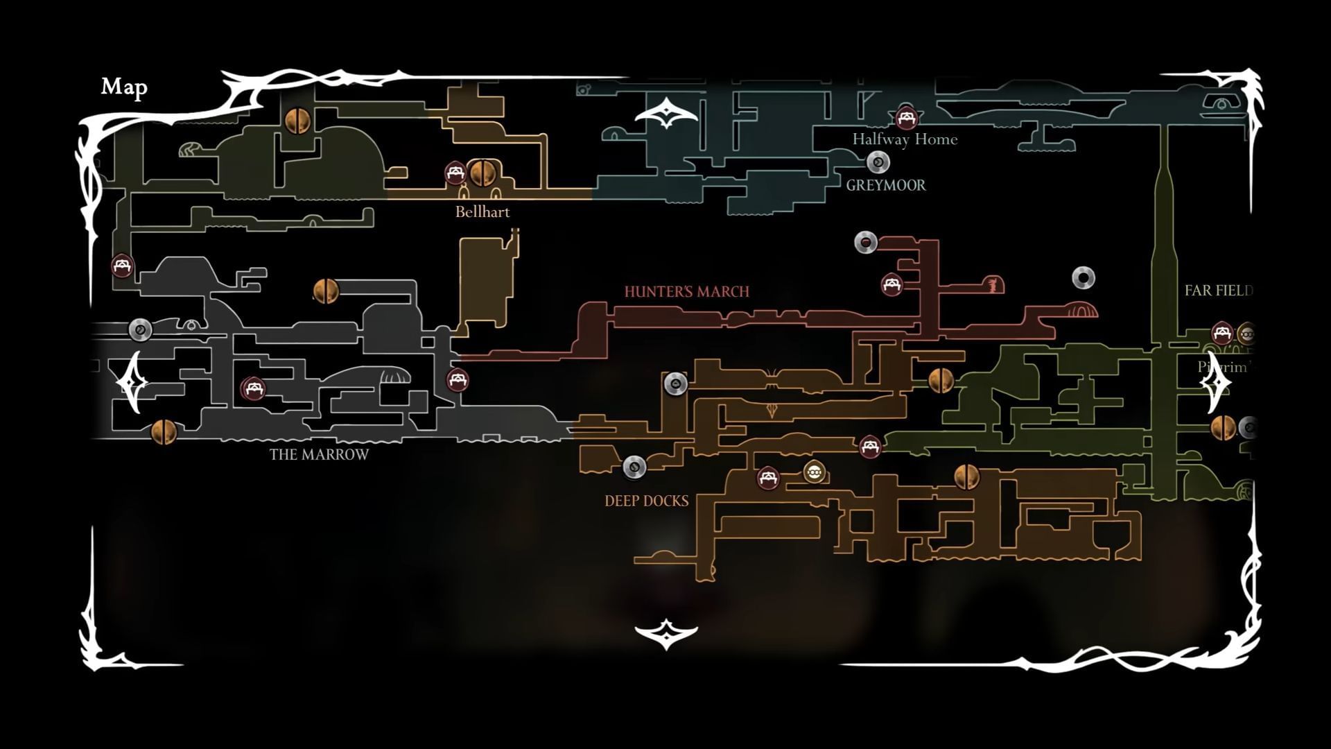 Pharloom map (Image via Team Cherry)