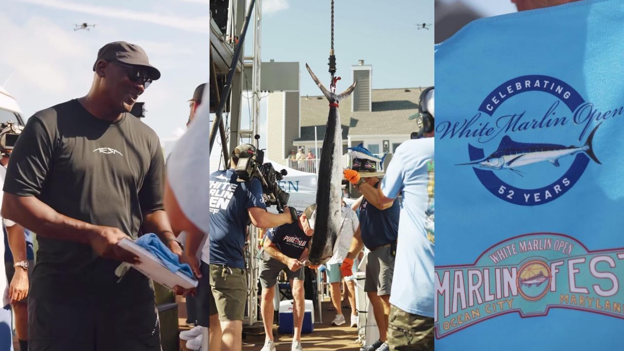 Michael Jordan beams with pride after his offshore adventure nets 71-pound white marlin