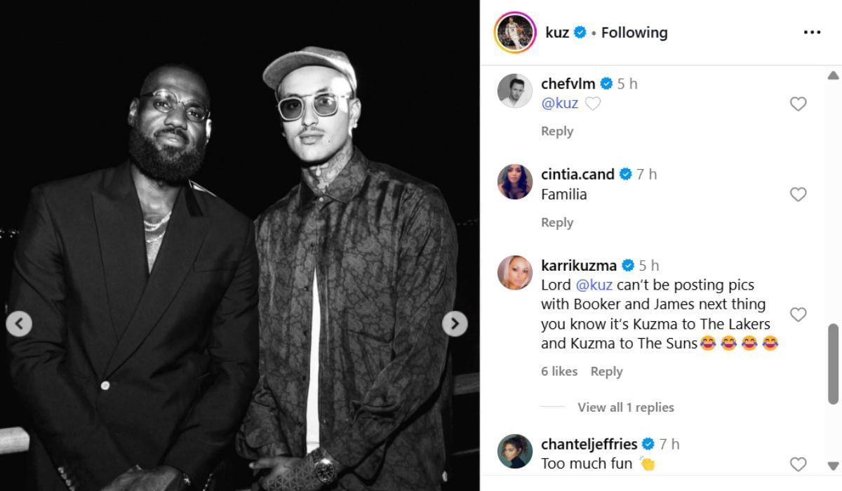 (Image Credit: Kyle Kuzma/Instagram)