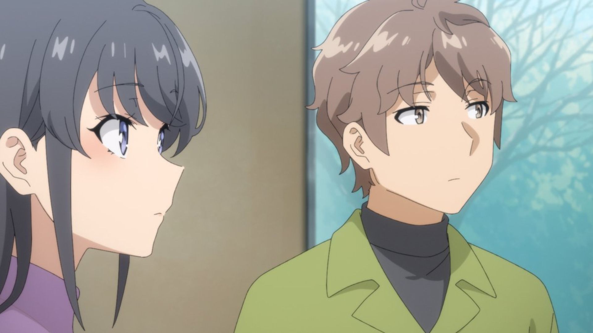 Sakuta and Mai as seen in the anime 